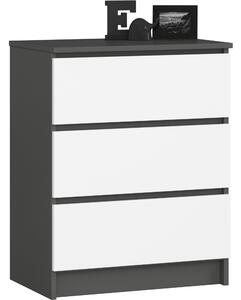 Comodă Kalista II (grafit gri + alb). Promo -20%. 1071294