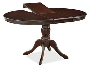 Masa de bucatarie extensibila OLIVIA, nuc inchis, 106/141x106x76 cm