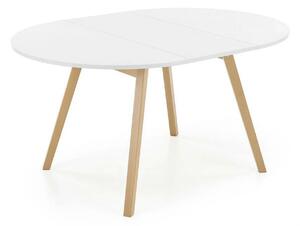 Masa extensibila RUBEN, alb/stejar, 102/142x102x73 cm