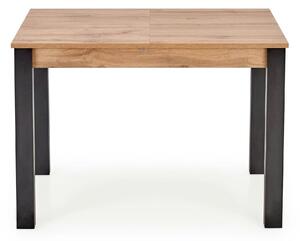 Masa extensibila GINO, stejar/negru, PAL furniruit, 100/138x60x75 cm