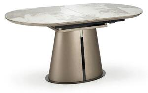 Masa moderna extensibila ROBINSON, bej/cappuccino, ceramica, 160/200x9