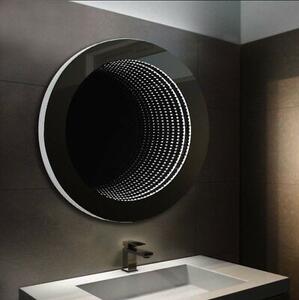 Oglinda cu LED rotunda 70 cm DESIGN 3D , intrerupator touch 3 culori