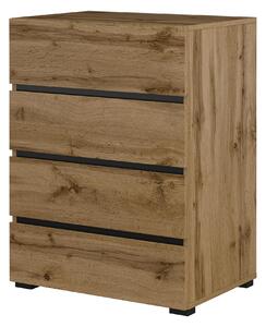 Comodă Crossroad N27 (stejar wotan + negru). Promo -17%. 1118171