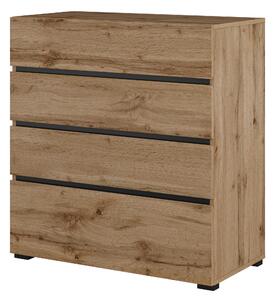 Comodă Crossroad S28 (stejar wotan + negru). Promo -21%. 1118255