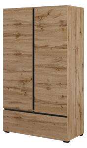 Dulap cu rafturi Crossroad S38 (stejar wotan + negru). Promo -16%. 1118260