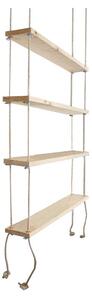 Raft de perete Rabia lemn masiv culoare lemn natural 99x16x170cm