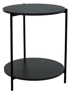 Masuta de cafea Rhythm MDF culoare negru aspect marmura - negru D48x60cm