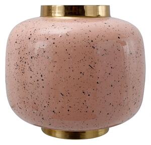 Vaza din fier Art Deco, roz / multicolor