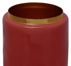 Vaza din fier Art Deco, corai / auriu 15x15x30 cm