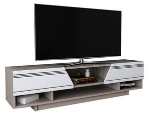 Comoda TV Ianis alb - culoare lemn natural 160x37x34cm