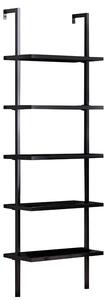 Biblioteca Harris negru 70x22x200cm