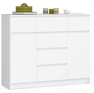 Comodă Kraft 2D 6SZ (alb). Promo -20%. 1117176