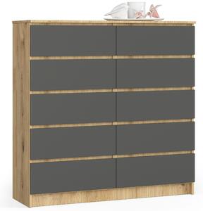 Comodă Kraft 10SZ (stejar artisan + grafit). Promo -18%. 1117182
