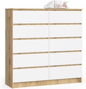 Comodă Kraft 10SZ (stejar artisan + alb). Promo -17%. 1117183