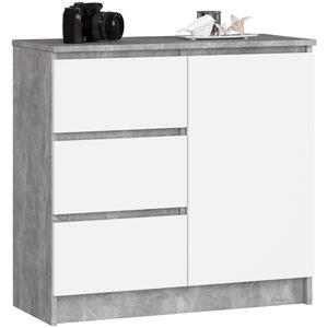 Comodă Komeito (beton + alb). Promo -22%. 1117218