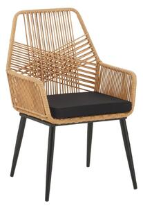 Scaun de grădină Tanish Negru 58x58.5x87 cm