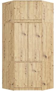 Dulap de haine de colț (cu suprastructură) Segregar (stejar craft). Promo -21%. 1117410