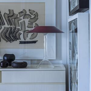 Foscarini Lampa de masă LED Chapeaux M, roșu închis, reglabil, Roșu, Camera de zi / sufragerie, Metal, Modern