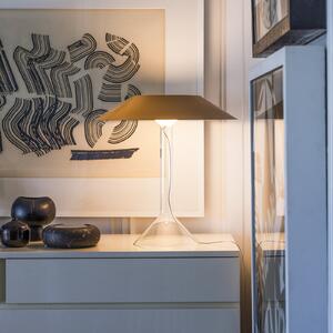 Foscarini Lampa de masă LED Chapeaux M, galben ocru, reglabil, Galben, Camera de zi / sufragerie, Metal, Modern