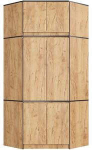 Dulap de haine de colț (cu suprastructură) Sirvio (stejar craft). Promo -14%. 1117412