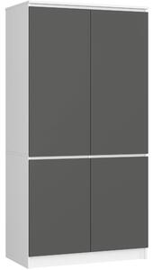 Dulap de haine Sinfin (alb + grafit). Promo -21%. 1117419