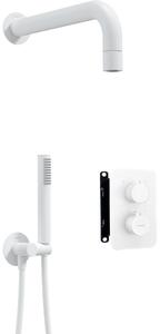 Deante Box, set de duș încastrat cu corp termostatic BOX, alb, BXYZAEBT