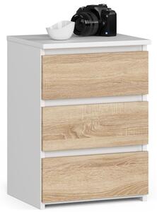 Noptieră Contragolpe (alb + stejar sonoma). Promo -15%. 1117475