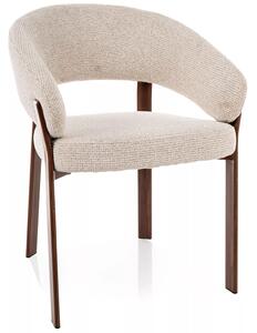 Scaun de sufragerie Nagiso D (nuc + bej deschis). 1155364