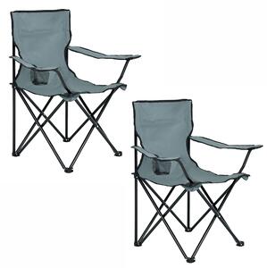Z0ND0 Set 2 buc scaune camping Advirtieron (gri). 1117499