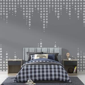 Fototapet Fundal gri și alb cu puncte, Fototapet geometrice, Fototapet populare, t00371 - Tapeko.ro