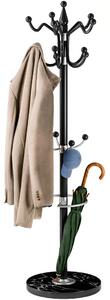 Cuier de podea TENZY cu bază din marmură, 37x173cm, negru Casaria