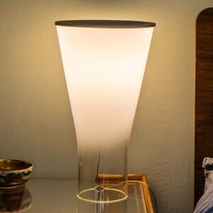 Foscarini Lampă de masă Soffio LED, reglabil, Alb, Camera de zi / sufragerie, Sticlă, Design