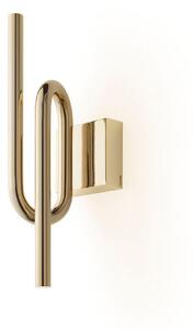 Foscarini Tobia aplică de perete LED auriu, Auriu / Alamă, Camera de zi / sufragerie, Metal, Design