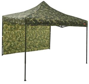 Pavilion de grădină 3x3m – din oțel, 1 perete lateral, Camuflaj