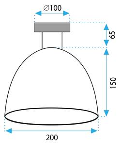 Lampă de tavan APP1303-1C Black