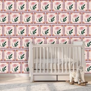 Fototapet Model cu flori și frunze, Fototapet flori, Fototapet populare, t00460 - Tapeko.ro