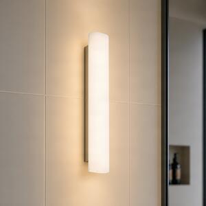 Lucande Lampa LED de perete pentru baie Victoire, 50 cm, alb/crom, CCT, Alb, Baie, Sticlă, Modern