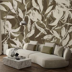 Fototapet Design cu motive botanice inspirate din natură, Fototapet abstracte, Fototapet populare, t00515v1 - Tapeko.ro