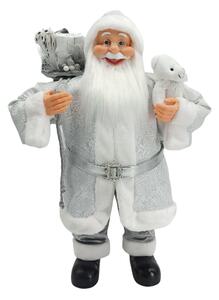 Decorațiune Santa Claus Argintie 80cm