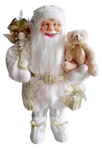 Decorațiune Santa Claus Alb-Auriu 60cm