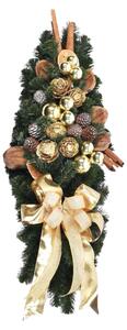 Ghirlandă de Crăciun centrală decorată Aurie 60cm