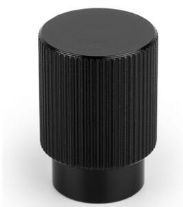 Buton pentru mobila Arpa, finisaj negru periat, D:22 mm
