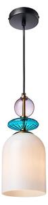 Pendul cu cablu TROPEA 1xE27/15W/230V negru/mov fumuriu/albastru/alb