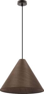Lustră suspendată pe cablu CONO 1xE27/40W/230V, finisaj furnir mahon