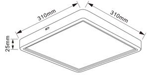 Brilagi - Plafonieră LED ESTELA SQUARE, 24W, 230V, 31x31 cm, alb