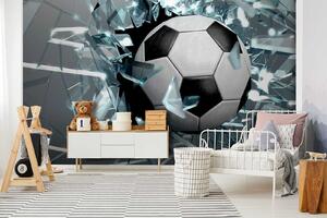 Fototapet Mingea de fotbal de rupere prin sticlă, Fototapet copii, Fototapet populare, u64581 - Tapeko.ro