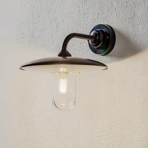 Moretti Luce Aplică exterior Golfo alamă brunată, sticlă clară, reglabil, Bronz / Alamă Veche, Metal, Casă de țară / Rustic