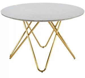 Masa BONELLO, gri/auriu, 120x120x76 cm