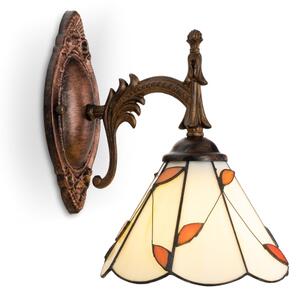 Brilagi - Aplica de perete Tiffany din vitralii FOLIA, 1xE14/40W/230V