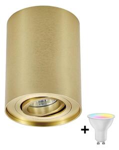 Zuma Line 94354-N – Spot LED RGBW dimabil RONDOO, 1x GU10/4,8W/230V, auriu + telecomandă